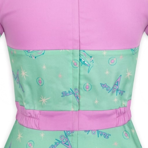 Disney Aqua and Pink Midi Dress - Picture 6 of 8